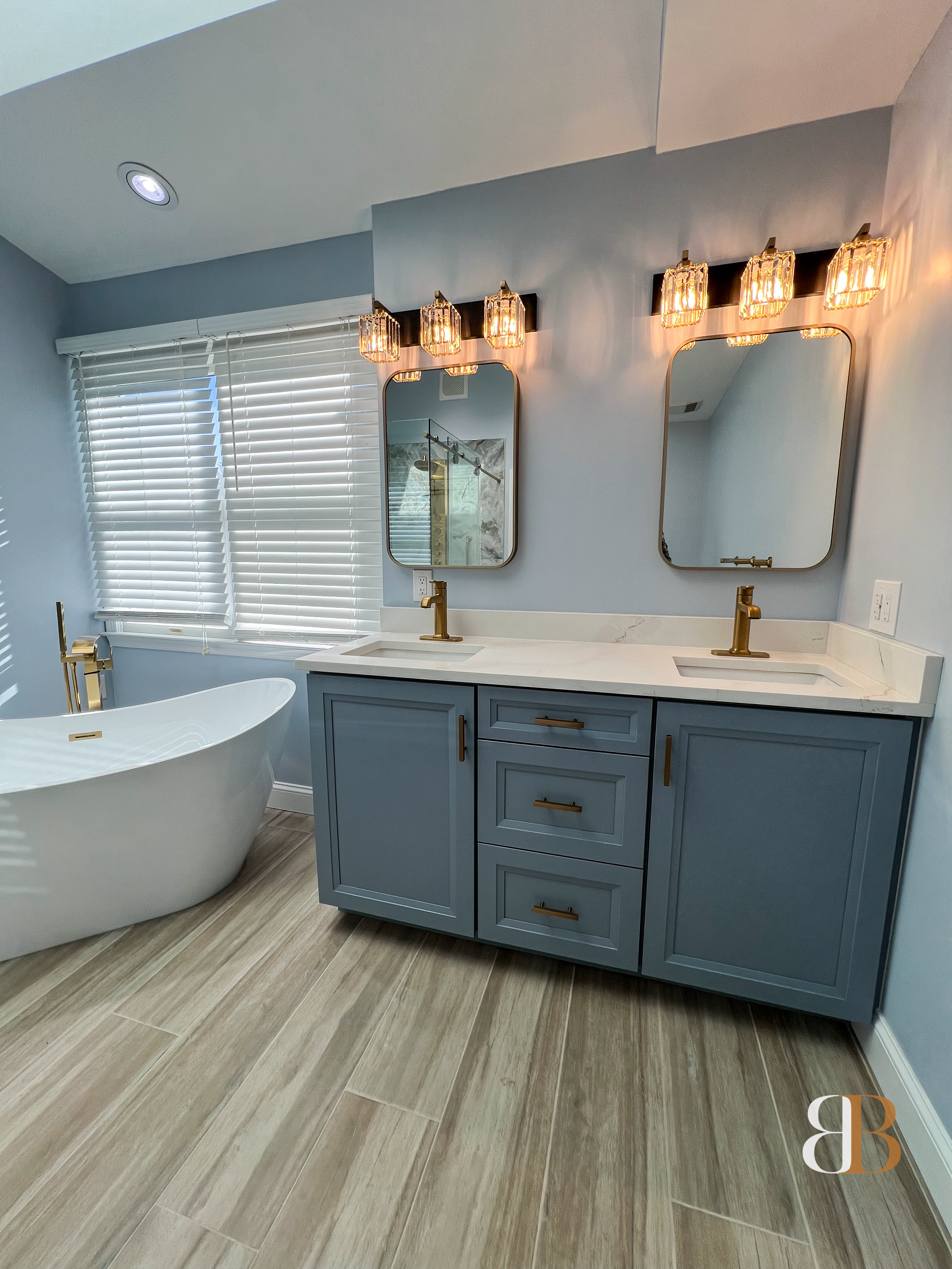 Contemporary bathroom remodel in Langhorne by B&B Associates Creations — photo 3